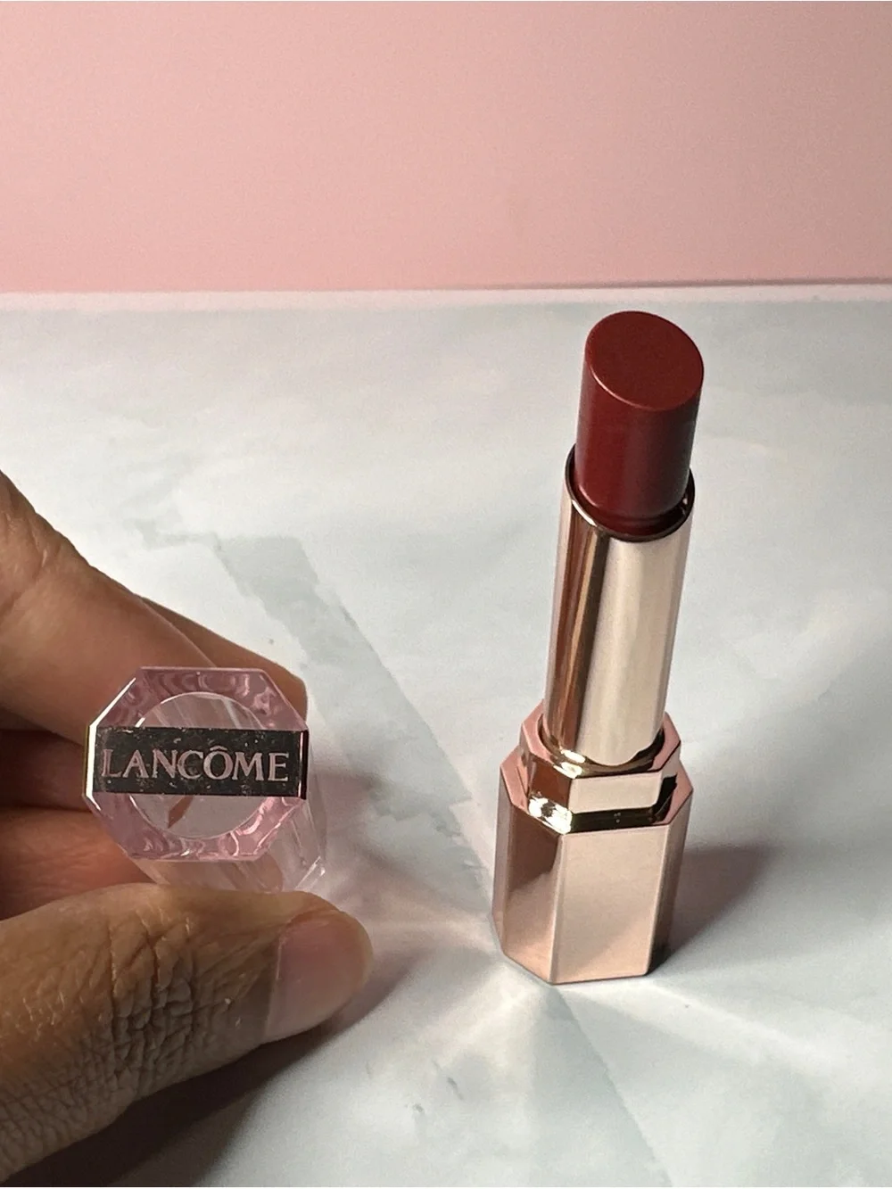 Lancome Creamy Matte Lipstick in Deep Rose mini
